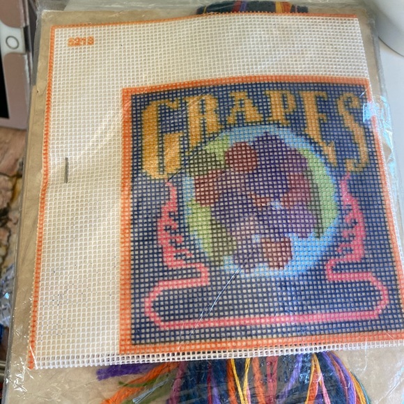 Vintage Sunset Needle Point Grapes California NWT E1 - Picture 5 of 7